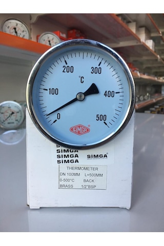 Simga 100 MM 500 Derecelik Taş Fırın Termometresi 50 Cm Boylu