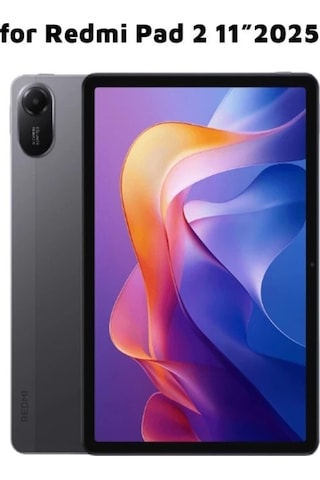 Xiaomi Redmi Pad 2 11 İnç Kılıf Standlı Kalem Bölmeli Akıllı Trifolding Silikon Koruyucu Kapak Siyah