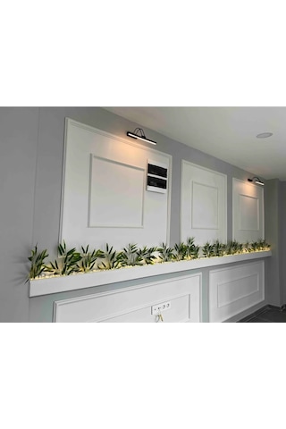 Siyah Kasa Gün Işığı Banyo Duvar Tablo Aydınlatması Flüt Aplik 6w Siyah