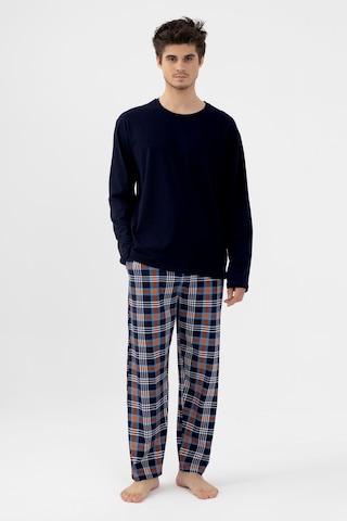 Erkek Pamuklu Uzun Kollu Ekose Desenli Pijama Takımı Ko60110 Turuncu