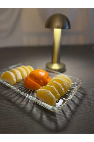 27 Cm Elegant Dikdörtgen Cam Servis Sunum Tabak 54883