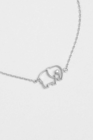 Bilge Fil 18 Ayar Beyaz Altın Kaplama 20 Cm Gümüş Bileklik Beyaz