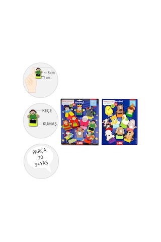 2 Set - 20 Parça Tox Masal Kahramanları ve Evcil Hayvanlar Parmak