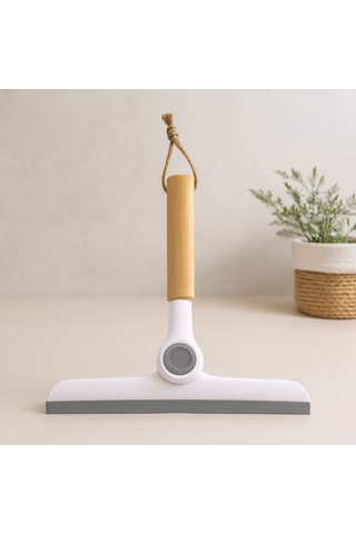 Oynar Başlı Cam Silme Aparatı Ahşap Sap 16.5 Cm Uç 24 Cm Çok Renkli