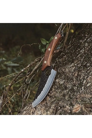 Novahub Hk-1005 6.ınc Karbon Çelik Kavisli Sap Kesim Bıçağı Kahve Kahve