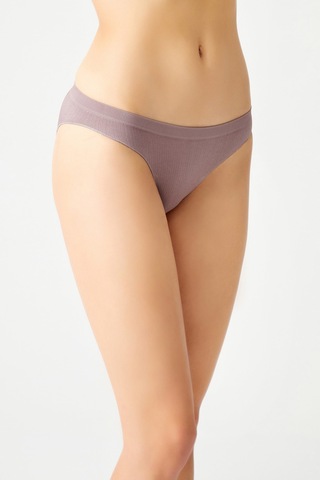 Los Ojos Mor Fitilli Seamless Klasik Külot Ribbed Classic Mor