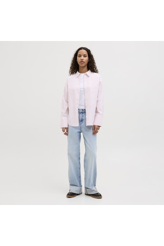 Jack & Jones Kadin Relaxed Fit Uzun Kollu Poplin Gömlek - Caro - 12270951 Morning Glory