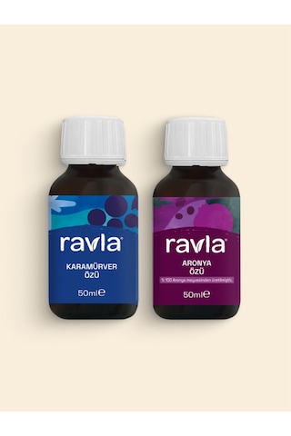 2'li Ürün - Ravla Aronya Özü 50ml / Karamürver Özü 50ml
