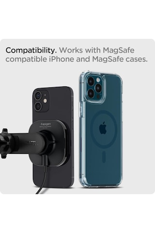 Mag Fit Its12w Magsafe Uyumlu Kablosuz Şarj Özellikli Araç İçi Havalandırma / Izgara Telefon Tutucu - Acp02615 Tr 2 Mixed
