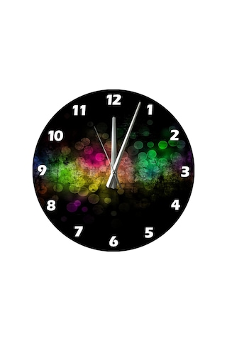 Ti-play Parıldama 30x30cm Akrilik Dekoratif Modern Duvar Saati Çok Renkli 21489345