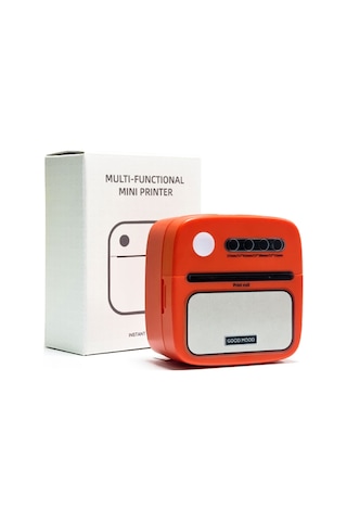 Folinda O2 Kırmızı 200dpı Termal Yazıcı - Bluetooth, 1200mah Pil, 57mm Kağıt, Aı Portre, Fatura-liste-not Defteri Yazdırma, 1 Adet Kağıt Rollü İçerir Altın