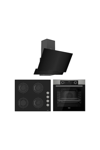Ferre Fryart CS Serisi XE63MI - CS205 - D063 Ankastre Set Inox - Siyah