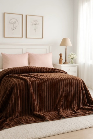 Gentle Battaniye 160 220 Kahve Kahverengi