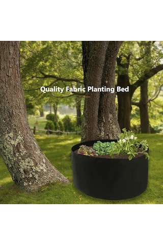 Padalink Siyah Felt Bitki Yetiştirme Çantası - Kolay Kurulumlu Bahçe Bitki Yetiştirme Aleti S Boyut Siyah