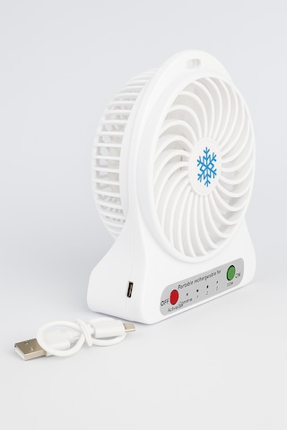 Masaüstü Usb Sarjlı Fan 3 Kademe & Portatif Fan Soğutucu Mini Vantilatör