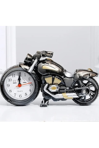 Kosona Motorsiklet Modeli Dekoratif Alarm Saati - Akıllı Göstergeli, Pil İle Çalışır, Ev Ve Ofis Dekoru, Öğrencilere Uygun