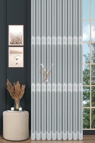 8p9442 - 12p9442 Tül Perde V-fikse Ekru