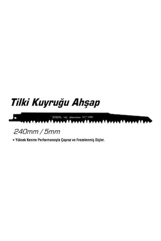 Makro Ağaç Tilki Kuyruğu Ucu Kemik Testeresi Ucu 240 Mm 5 Adet