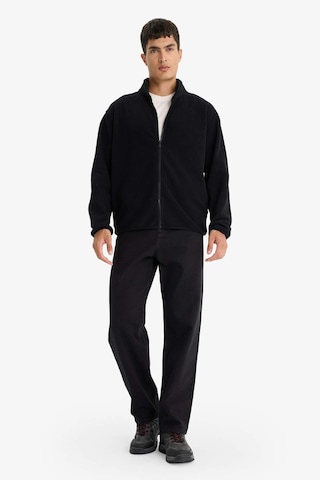 Defacto Relax Fit Yarım Balıkçı Yaka Fermuarlı Polar Hırka F0446ax25aubk81 Siyah-bk81