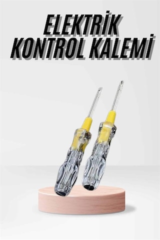 Cosmotex Kontrol Kalemi Çift Başlıklı Şeffaf Elektrik Testi Değişken Uçlu