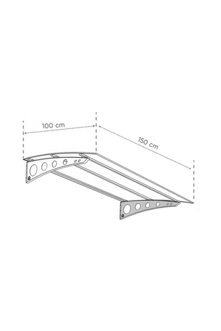 Modern Serisi Pratik Sundurma - Antrasit Taşıyıcılı - Bronz Füme Üst Kaplama 150 Cm X 100 Cm - Ral 7016