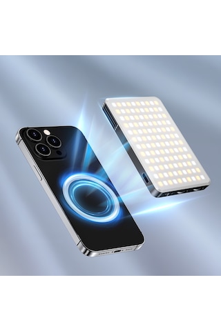 Jmary Fm-168r Magnetik Dolgu Led Telefon Aydınlatma Işığı Siyah
