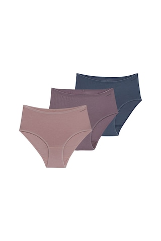 Kadın Külot 3lü Paket Essential 1577 - Mor Pembe Denim Çok Renkli