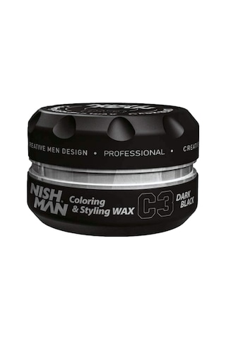 Nish Man C3 Coloring Color Saç Şekillendirici Wax Siyah 100 ML