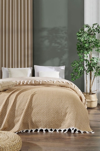 Çift Kişilik Yatak Pikesi Alice 200 X 230 Cm Hardal