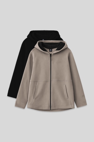 Standart Fit Kapüşonlu 2li Paket Siyah-koyu Bej Kız Çocuk Sweatshirt - 75152 Siyah - Antrasit