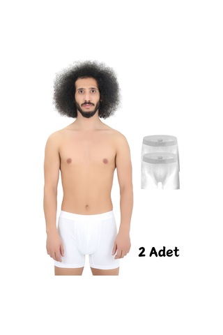 Erkek Boxer Likralı 6'lı Premium Paket Siyah-Beyaz