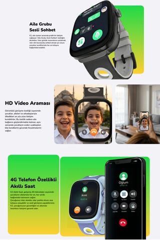 Iqibla Qwatch Aman K2 Akıllı Çocuk Saati (Distribütör Garantili)