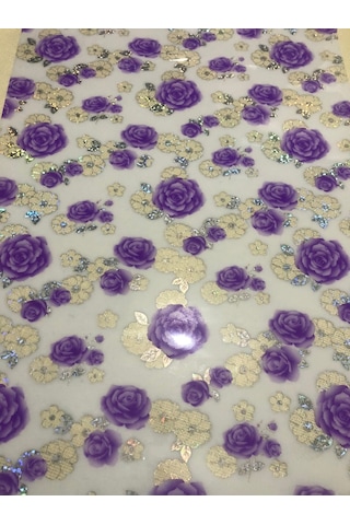 ŞEFFAF DESENLİ 80cm x 190cm MASA ÖRTÜSÜ 1.7mm KALIN PVC KAYMAZ MA