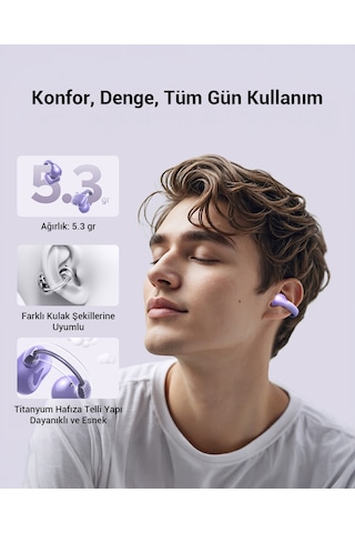 Ugreen Hitune S3 True Clip Bluetooth 5.4 Kulak İçi Kulaklık