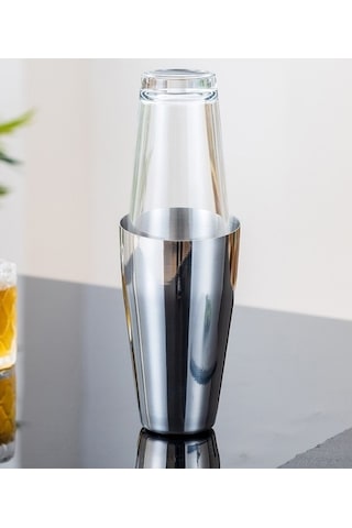 Maoyaya Lichen Camlı Paslanmaz Çelik Boston Mikser Seti, Cam Bar Mikseri