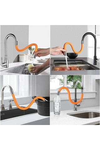 Esnek Su Hortumu Uzatma 20 Cm Silikon Ayarlanabilir B Diğer