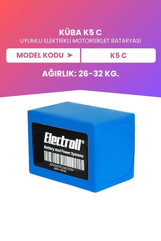 Küba K5 C Uyumlu Batarya Maksimum Kapasite Lifepo4 60v 45ah Elektrikli Motosiklet Bataryası