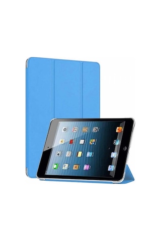 Apple Uyumlu iPad Mini 2 / Mini 3 Smart Cover Stand Arkası Şeffaf Tablet Kılıfı Kapaklı Kılıf