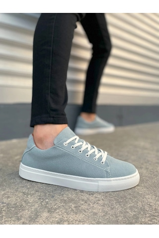 Mevese Austin Bağcıklı Cilt Erkek Günlük Sneaker Ayakkabı - Mavi