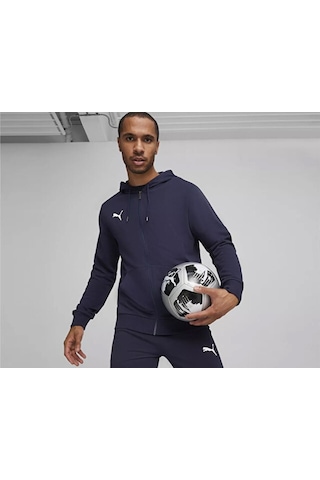 Puma Teamgoal Casuals Hooded Erkek Futbol Ceketi 65859506 Lacivert Lacivert