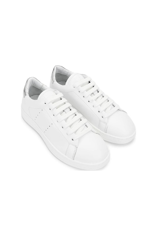 Tamer Tanca Kadın Hakiki Deri Beyaz/gümüş Sneakers & Spor Ayakkabı 1060 25113 Bn Ayk Y25 Beyaz/gumus Dr Beyaz