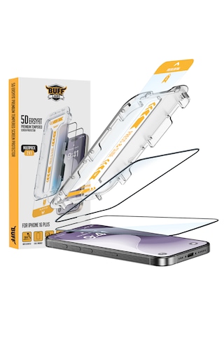 Buff Apple Uyumlu   iPhone 16 Plus 5d Easyfit 2 Adet Ekran Koruyucu
