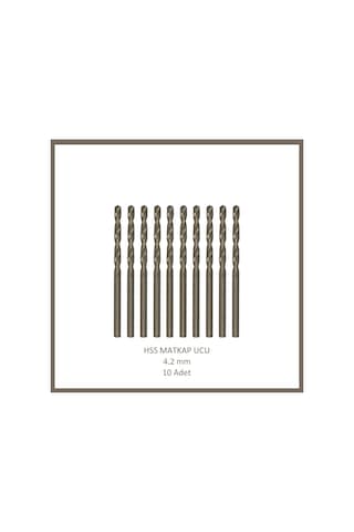 Hss Matkap Ucu 4,2 Mm, Metal, Ahşap, Plastik İçin 10 Adet
