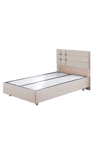 Viyana İkili Set, Viyana Tek Kişilik Baza Başlık Seti Krem 90 x 190