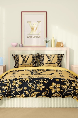 Marka Nevresim Takımı Çift Kişilik Pamuklu Saten Kumaş 6 Parça 3d Dijital Baskı Duvet Cover Set Model No:84 Renkli