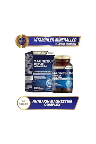 Nutraxın Magnezyum Complex+ Vitamin B6 60 Tablet