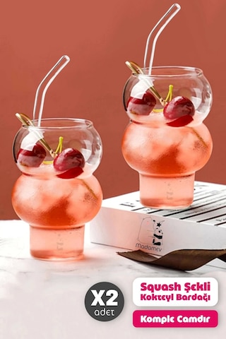 Mis Kitchen Külah Dalgalı Kokteyl - Kahve Bardağı - 2 Adet 520 Ml