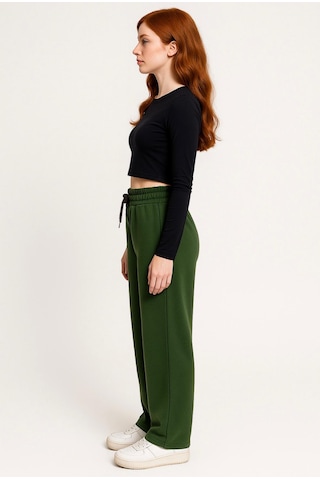 Axxel Kadın Haki İnterlok Eşofman Altı-p2268 Haki