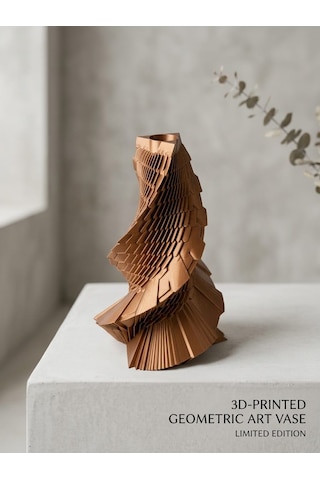3d Bakır Bronz Özel Tasarım Vazo Antik - Bronz