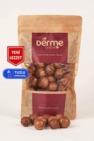 Kabuklu Tuzlu Kavrulmuş Makademya Fındığı 750 Gram 750 G